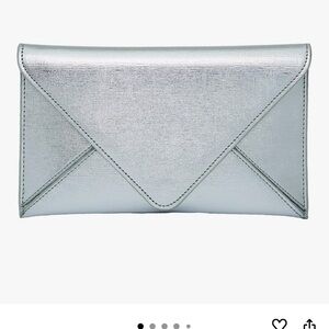 Silver Metallic Envelope Clutch – New